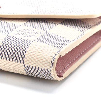 Louis Vuitton Damier Azur Victorine Wallet Rose Ballerine 9 of 9