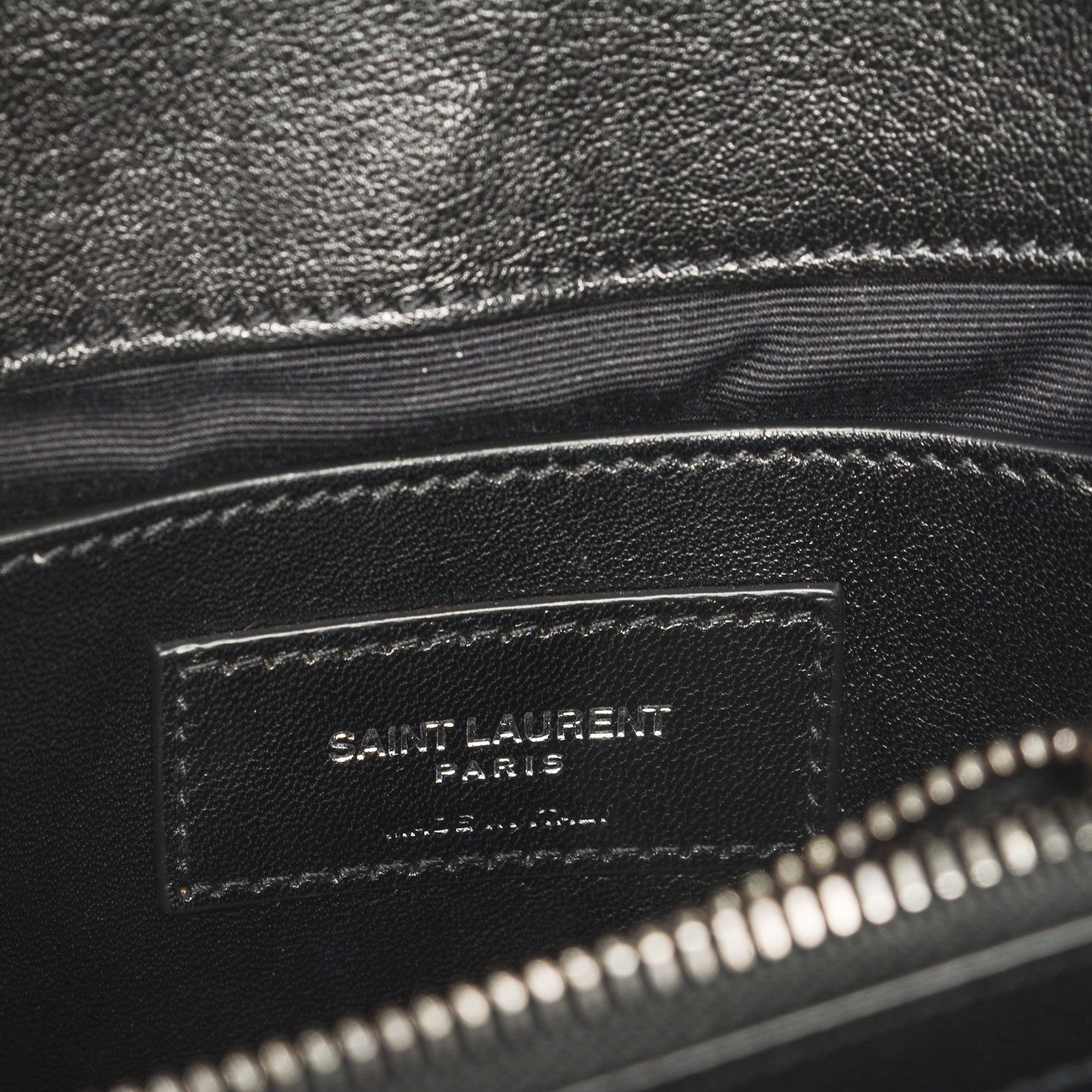 Saint Laurent Sheepskin Matelasse Chevron Monogram Medium College Bag Black 7 of 8