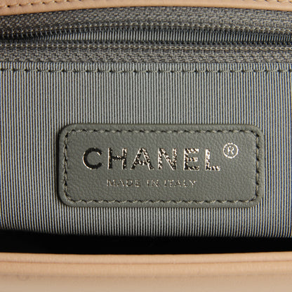 Chanel Calfskin Chevron New Medium Boy Flap Beige 6 of 8