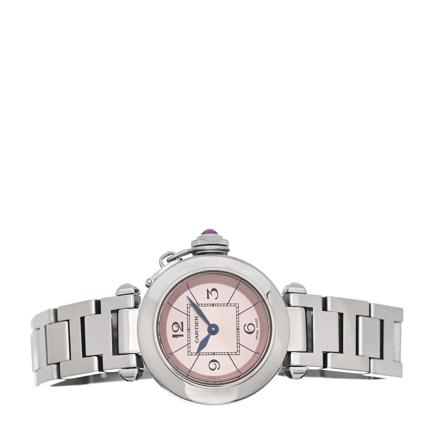 Cartier Stainless Steel 27mm Miss Pasha Quartz Watch Pink 2 of 5