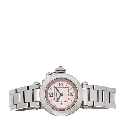 Cartier Stainless Steel 27mm Miss Pasha Quartz Watch Pink 2 of 5