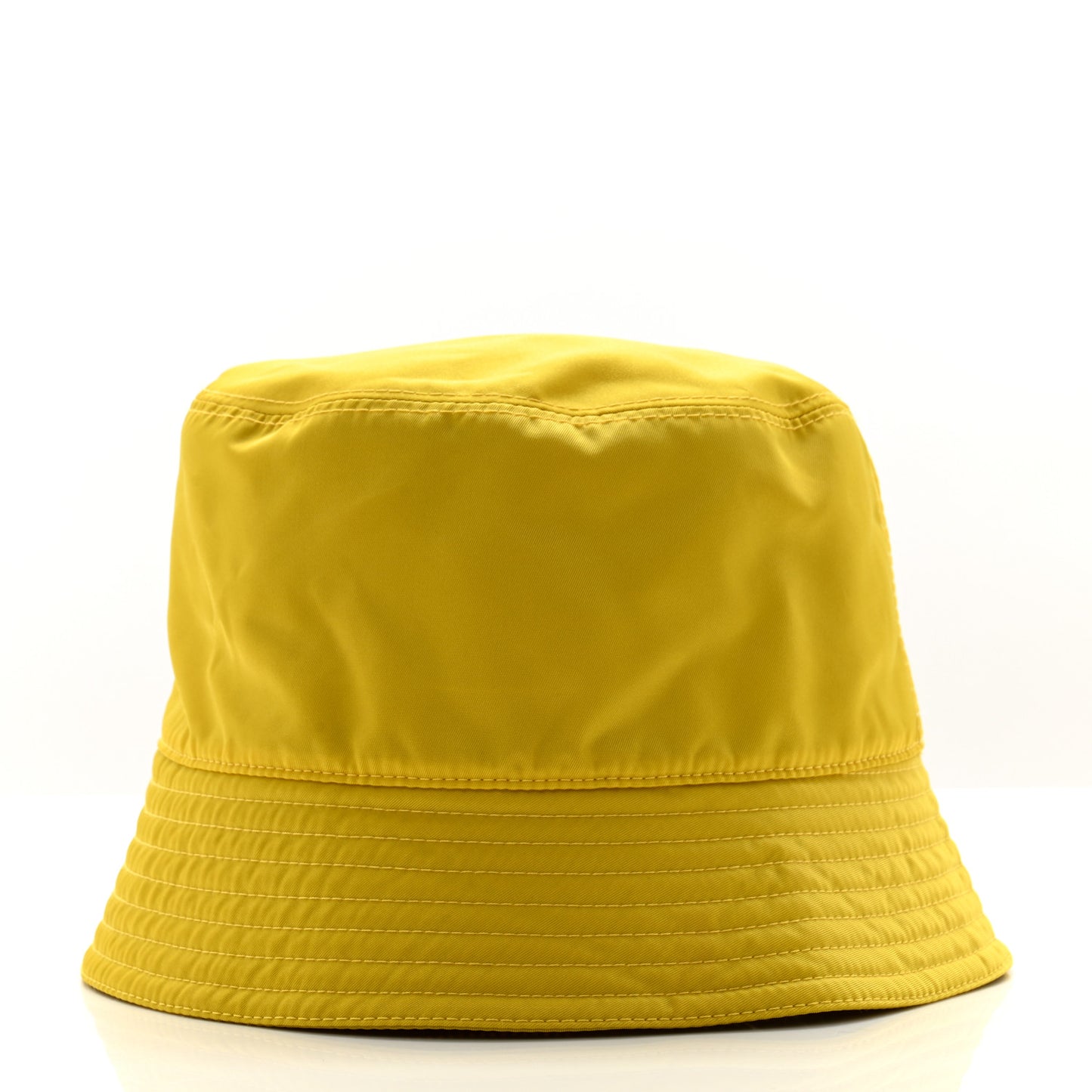 Re-Nylon Metal Triangle Logo Mens Bucket Hat M Giallo