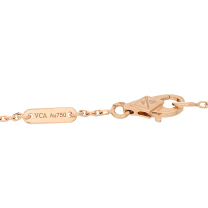 Van Cleef & Arpels 18K Rose Gold Carnelian Sweet Alhambra Heart Bracelet 3 of 3