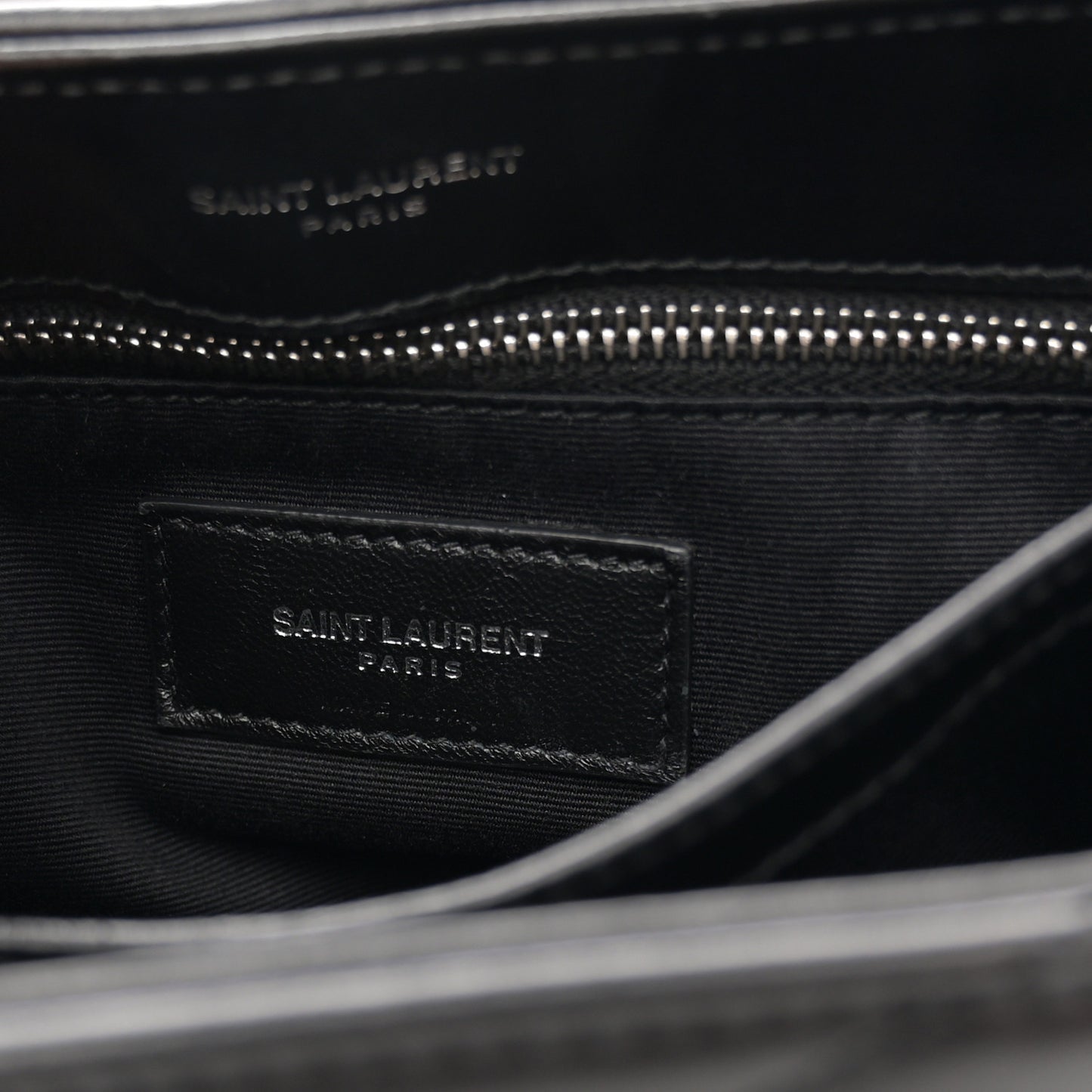 Calfskin Y Quilted Monogram Toy Loulou Crossbody Bag Black
