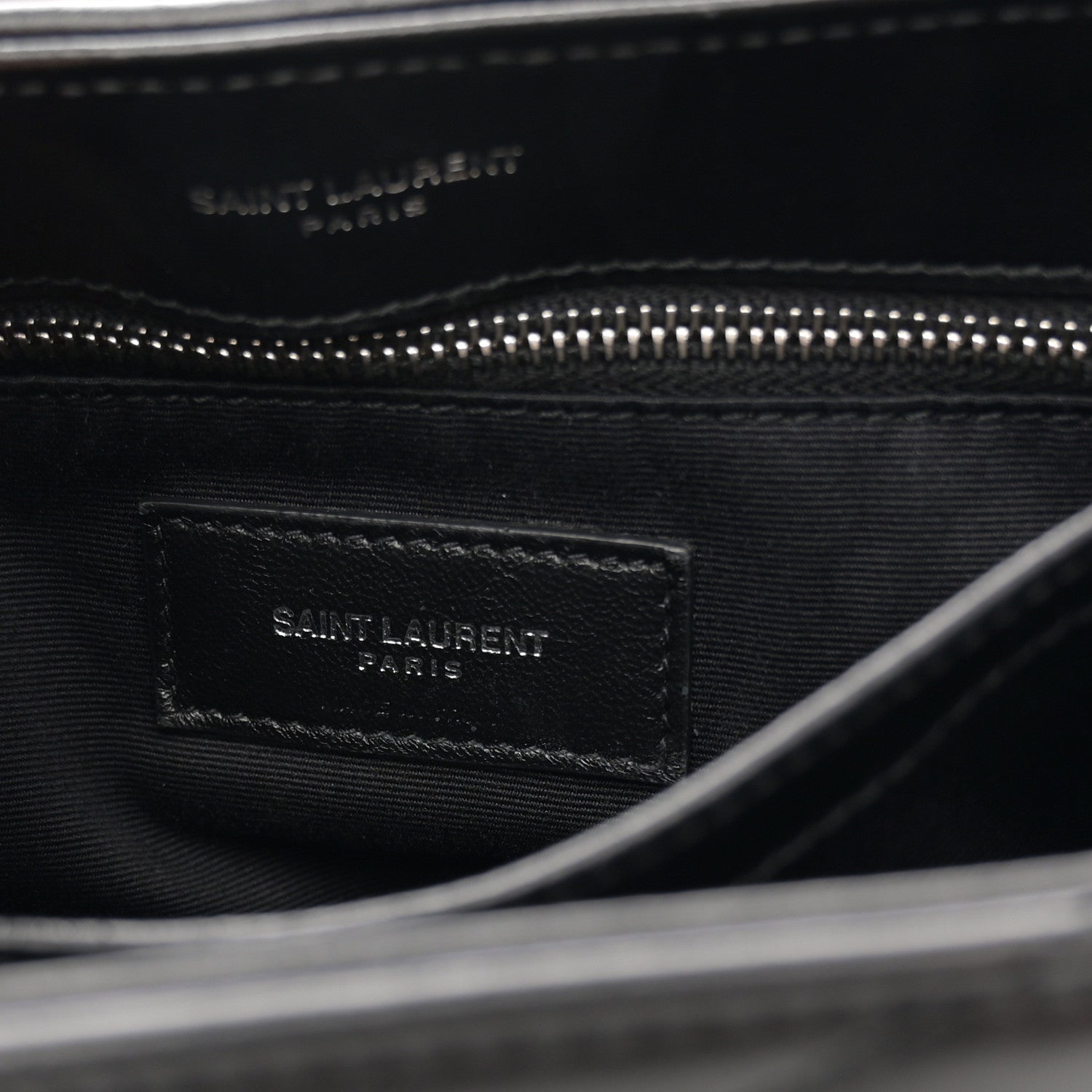 Saint Laurent Calfskin Y Quilted Monogram Toy Loulou Crossbody Bag Black 6 of 13