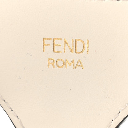 Fendi Cannete Ribbon Poly Vitello Century Logo Adjustable Strap You White Garza Ecru 3 of 5