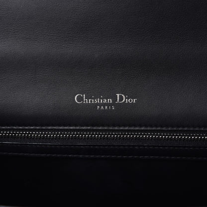 Christian Dior Calfskin Tufted Large Diorama Flap Bag Black Neon 6 of 9