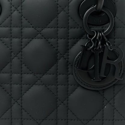 Christian Dior Ultra Matte Calfskin Cannage Mini Lady Dior Black 8 of 10
