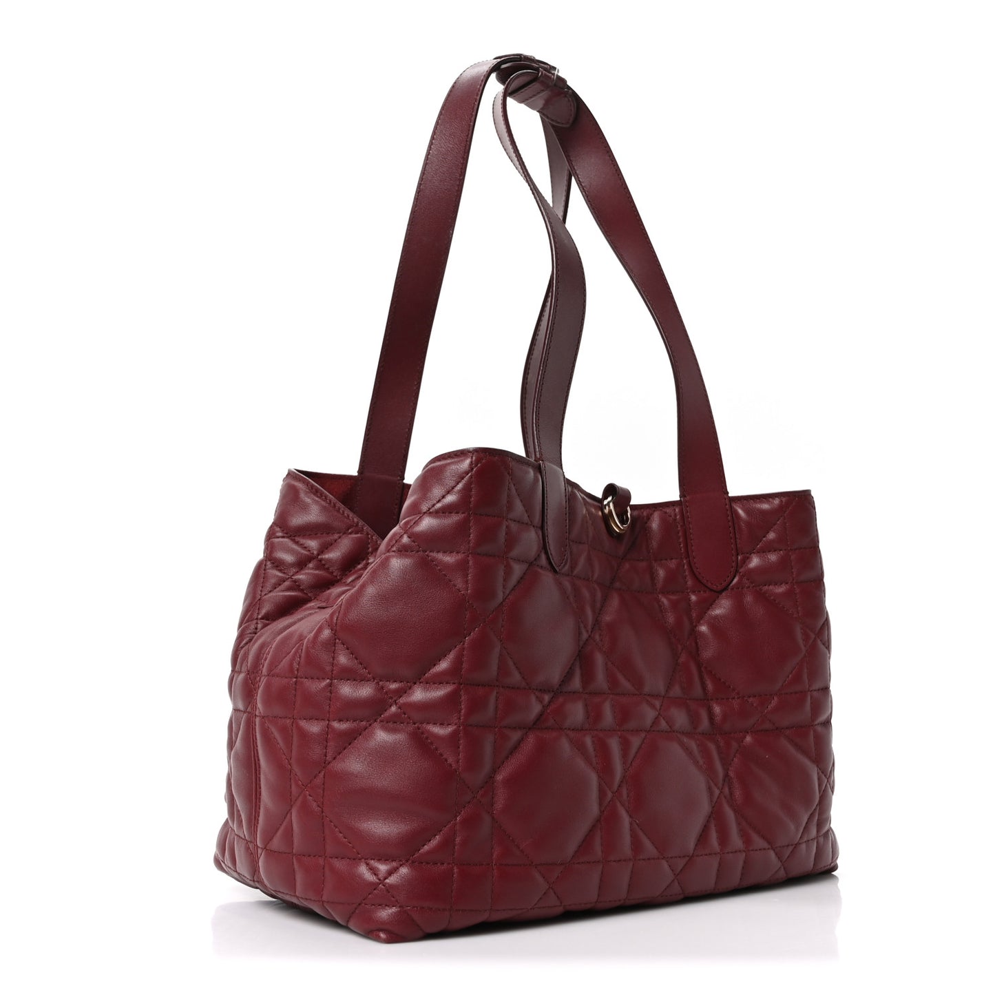 Calfskin Macrocannage Medium Toujours Bordeaux