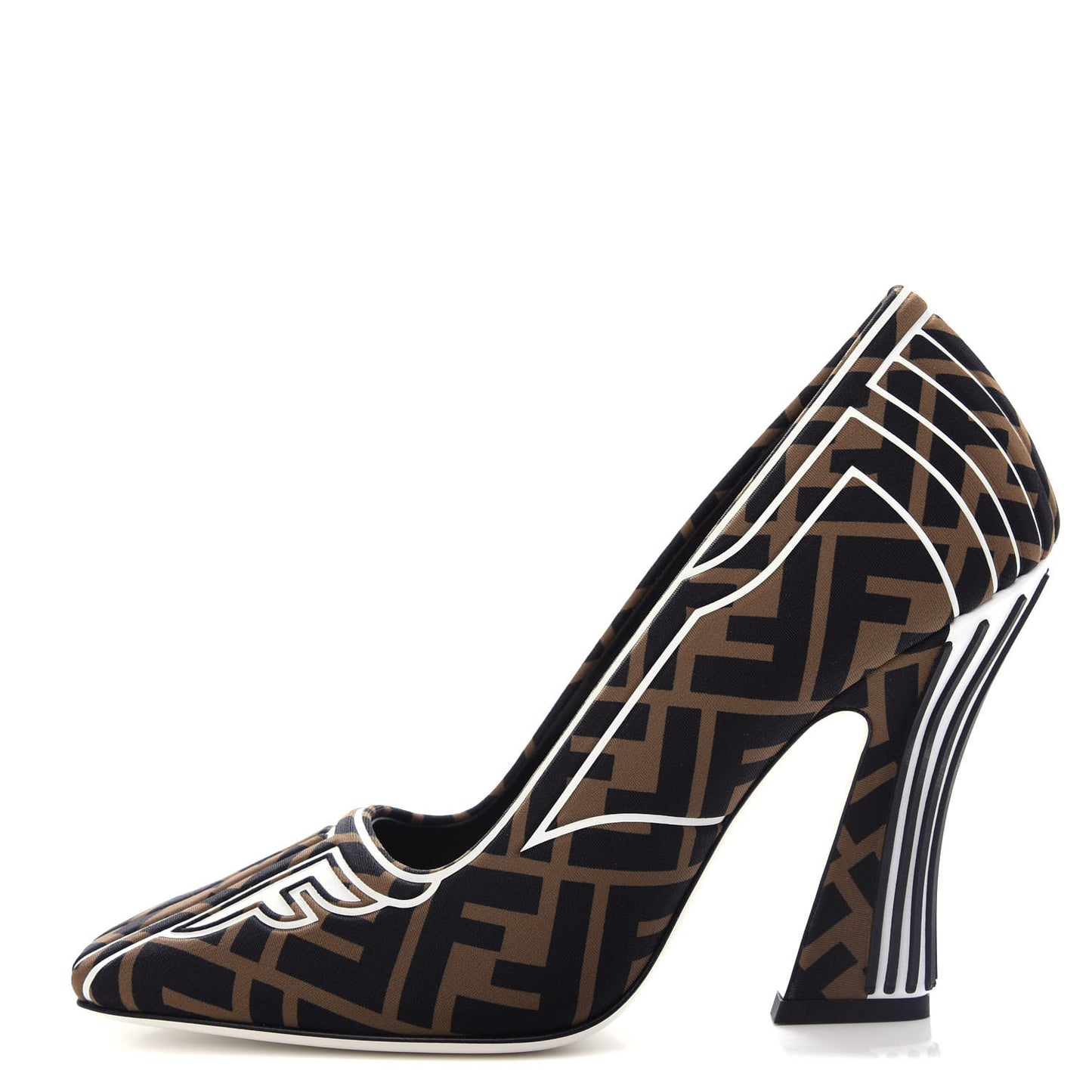 Lycra Film FF FFreedom Decollete Pumps 38 Tobacco Moro White