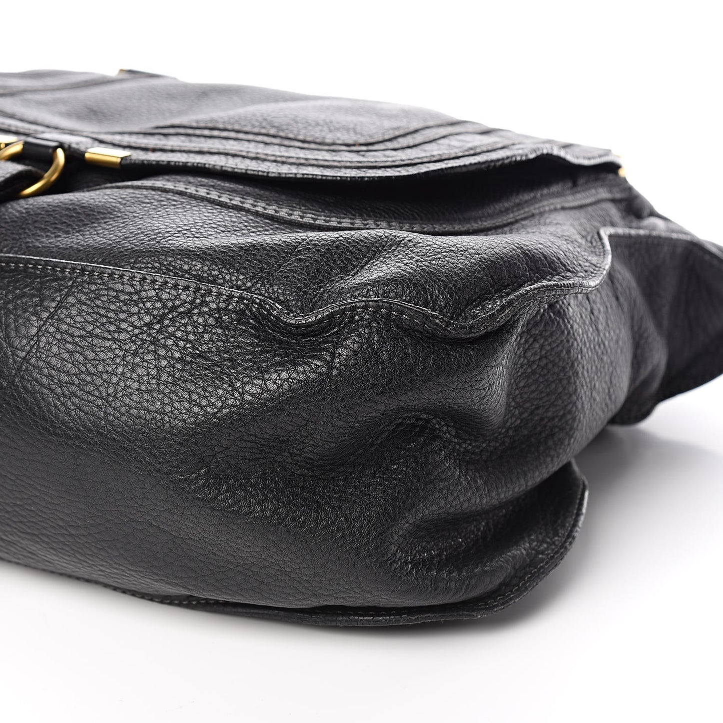 Calfskin Large Marcie Satchel Black