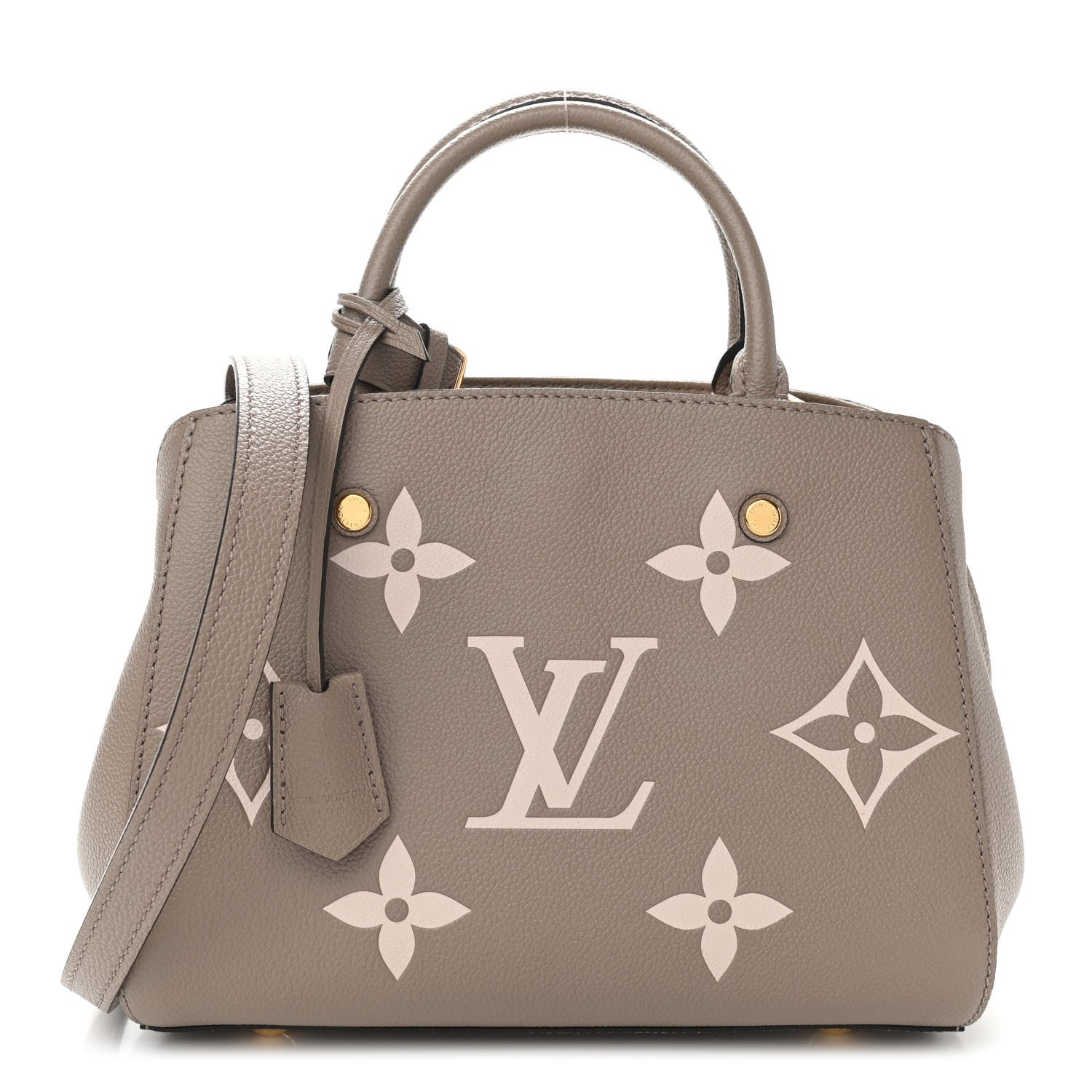Louis Vuitton Empreinte Monogram Giant Montaigne BB Tourterelle Creme 1 of 9