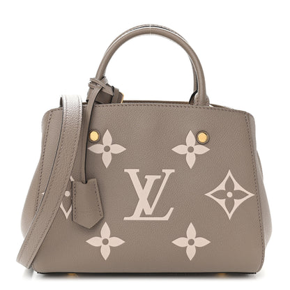 Louis Vuitton Empreinte Monogram Giant Montaigne BB Tourterelle Creme 1 of 9