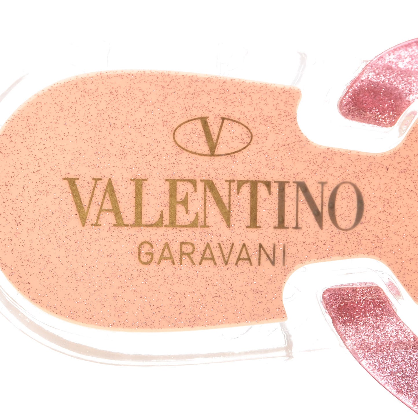 PVC Jelly Glitter Rockstud Bow Thong Sandals 37 Pink