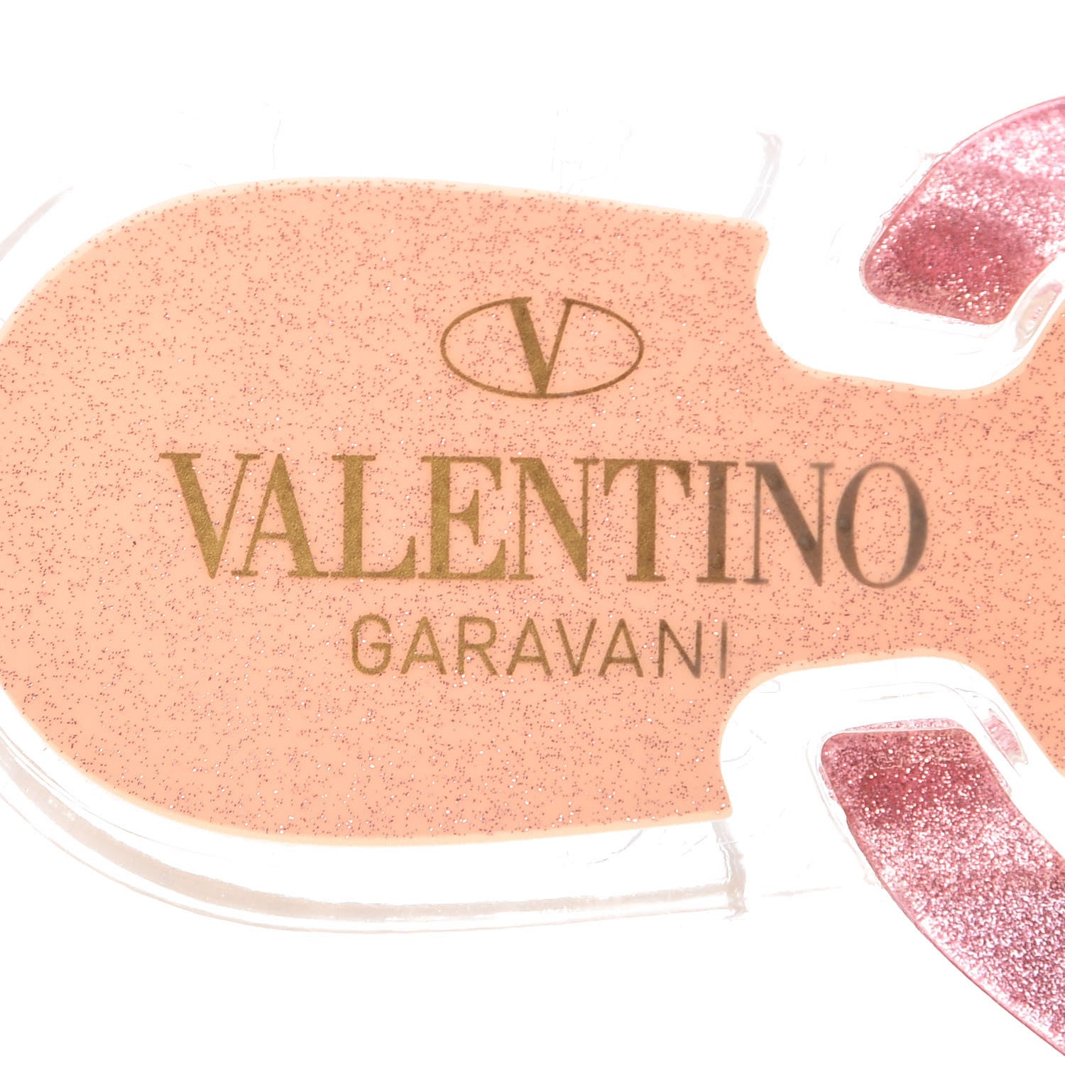 Valentino Garavani PVC Jelly Glitter Rockstud Bow Thong Sandals 37 Pink 6 of 8