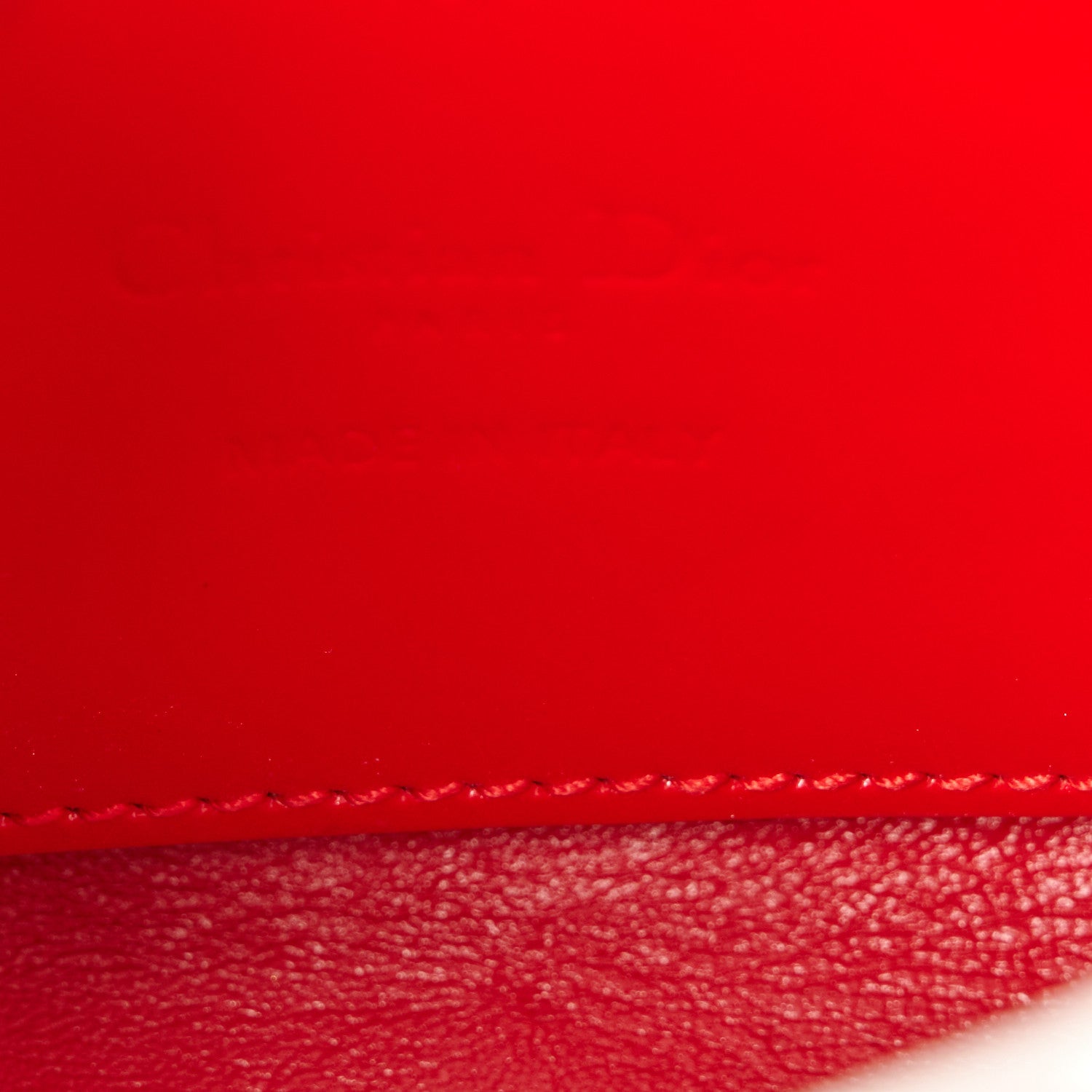 Christian Dior Lambskin Patent Heart Print Cannage Micro Lady Dior Dior Red White 6 of 9