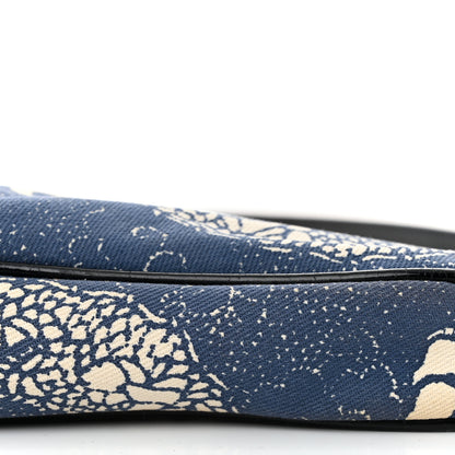 Christian Dior Canvas Dragon Print Mini Saddle Pochette Blue 10 of 10