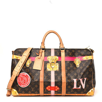 Louis Vuitton Monogram Summer Trunks Keepall Bandouliere 50 1 of 11