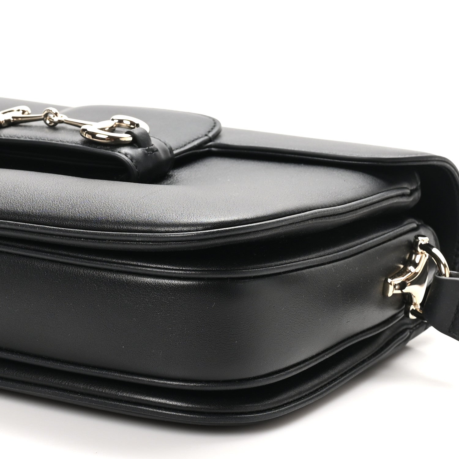 Gucci Ciny Lux Calfskin Horsebit 1955 Soft Small Shoulder Bag Black 11 of 11