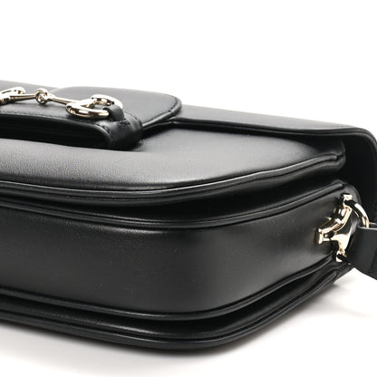 Gucci Ciny Lux Calfskin Horsebit 1955 Soft Small Shoulder Bag Black 11 of 11