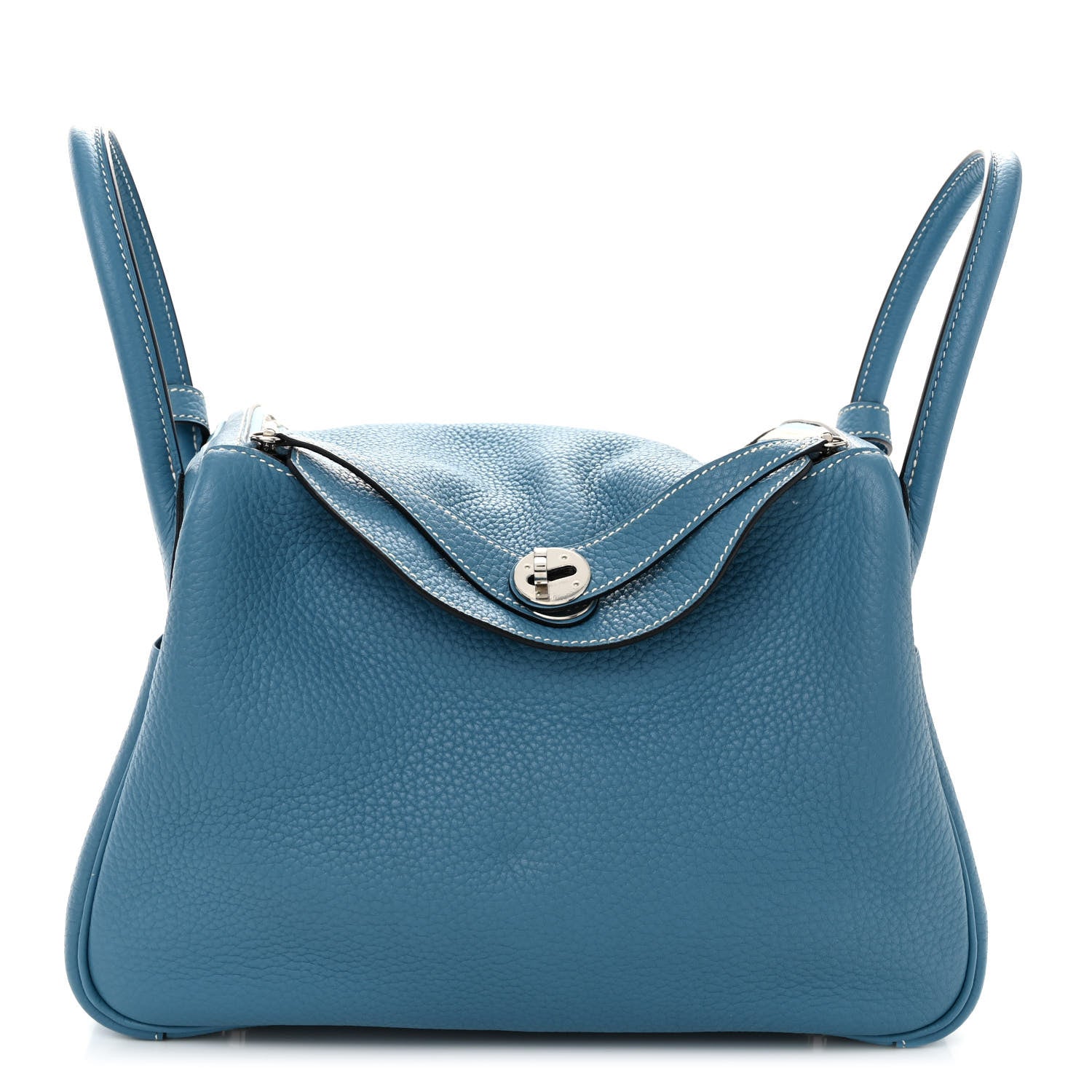Hermes Taurillon Clemence Lindy 30 Bleu Jean 1 of 11
