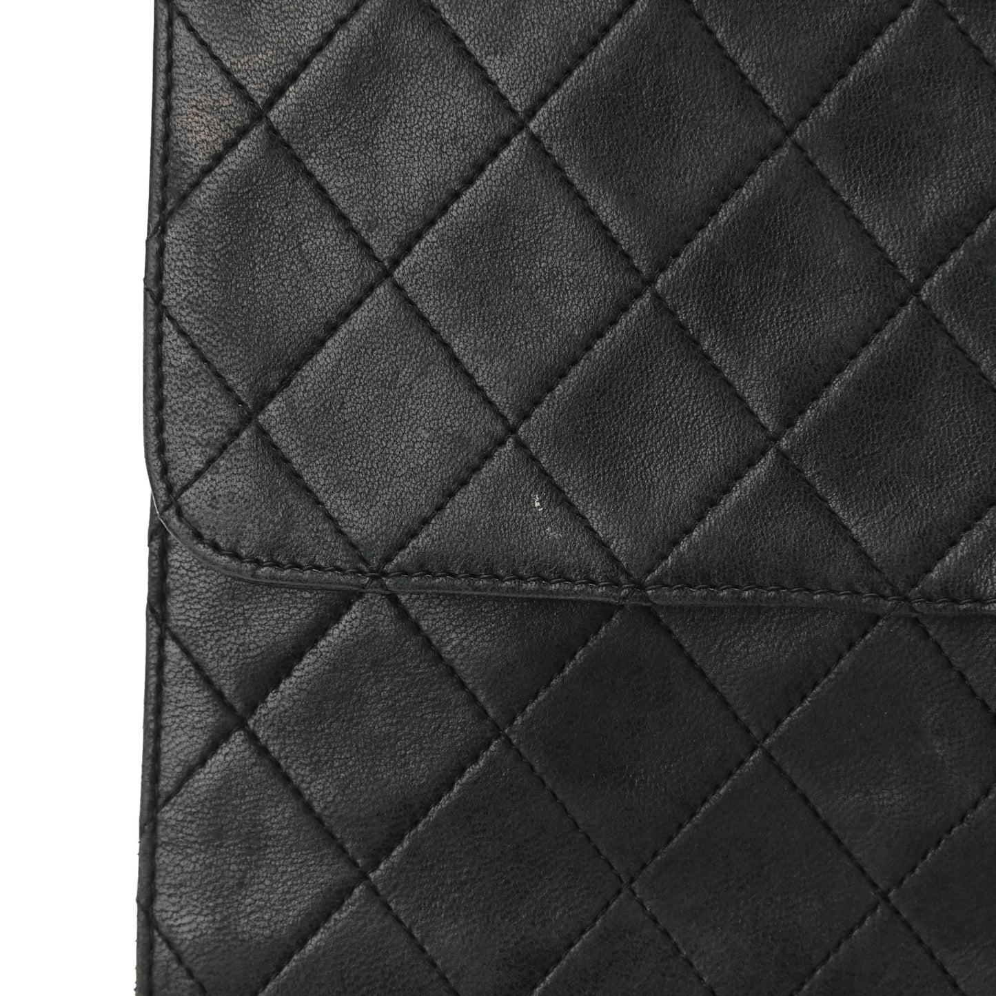 Lambskin Quilted Small Single Flap Black