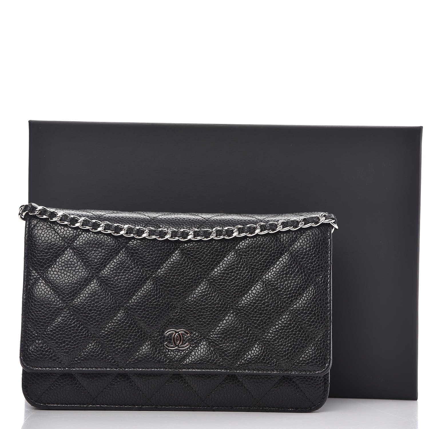 Chanel Caviar Quilted Wallet On Chain WOC Black 9 of 9