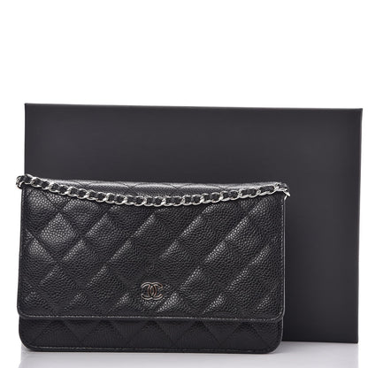 Chanel Caviar Quilted Wallet On Chain WOC Black 9 of 9