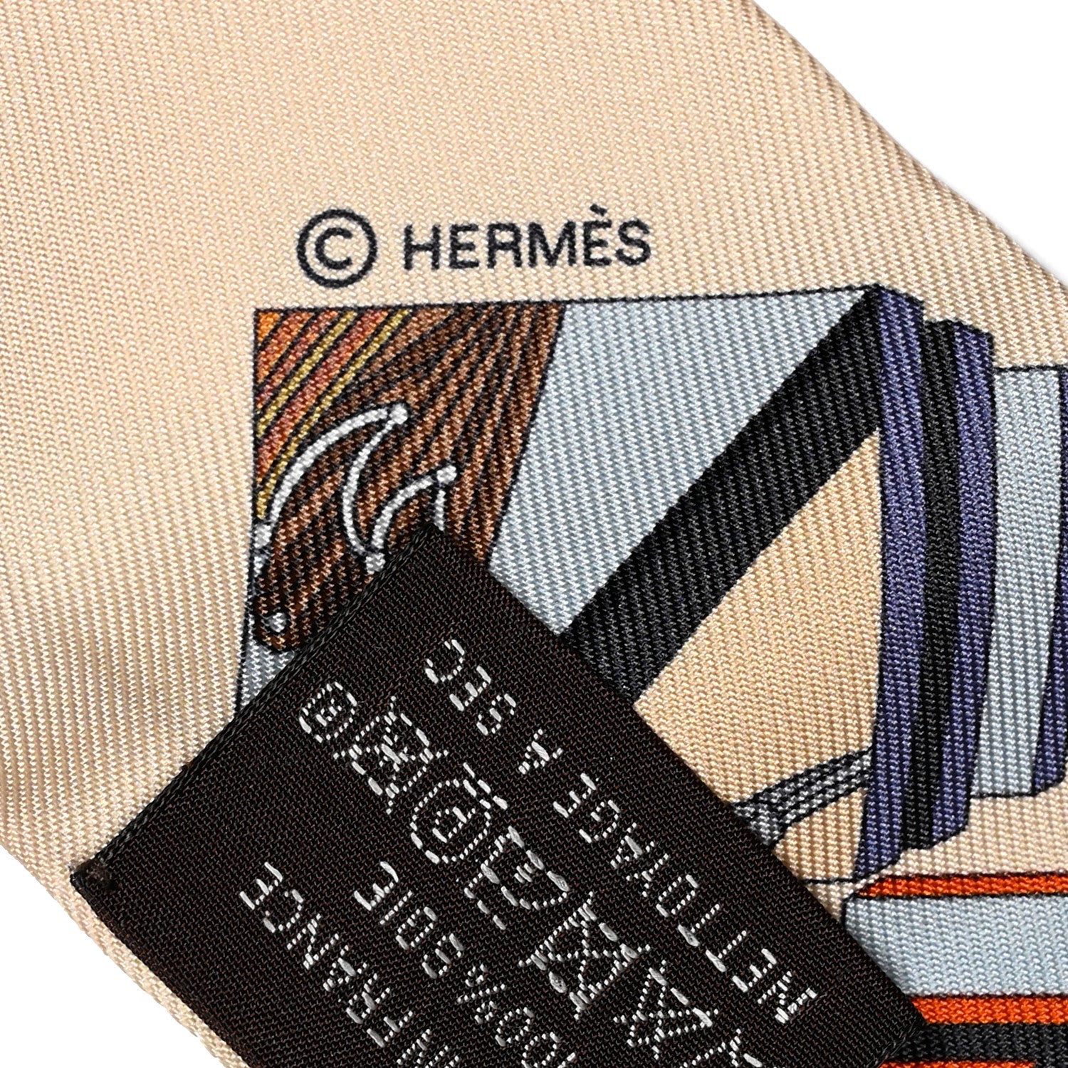 Hermes Silk Springs Springs Bague Twilly Ciel Creme Caramel 2 of 4