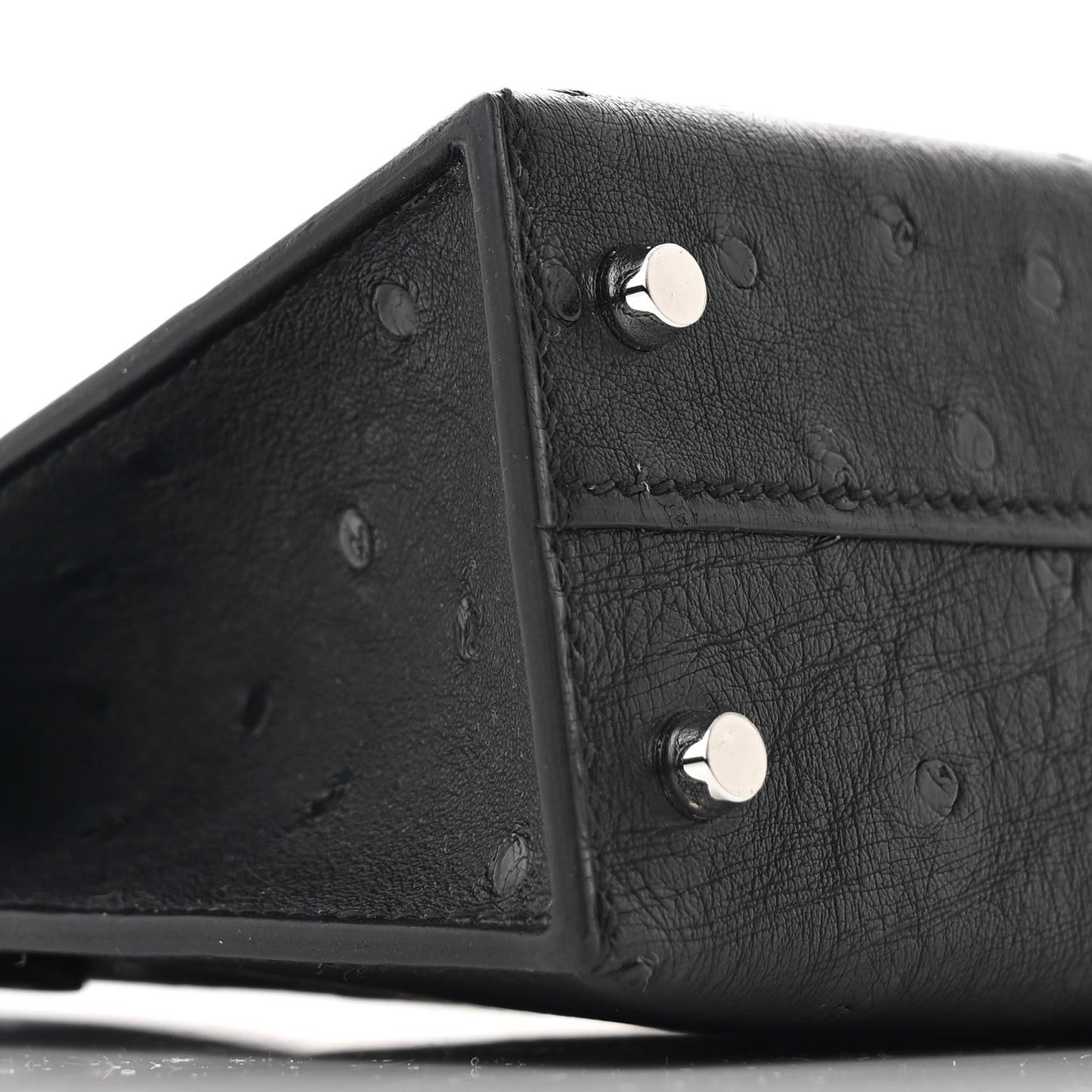 Ostrich Kelly Sellier Mini 20 Black