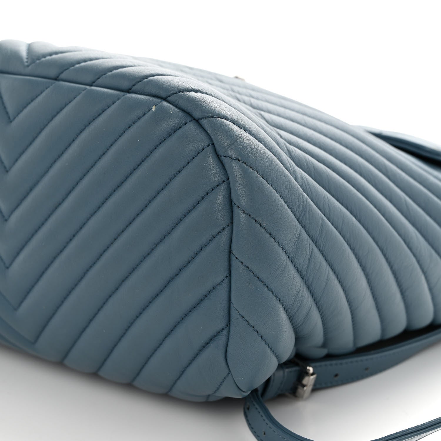 Chanel Calfskin Chevron Quilted Large Urban Spirit Backpack Light Blue 10 of 12