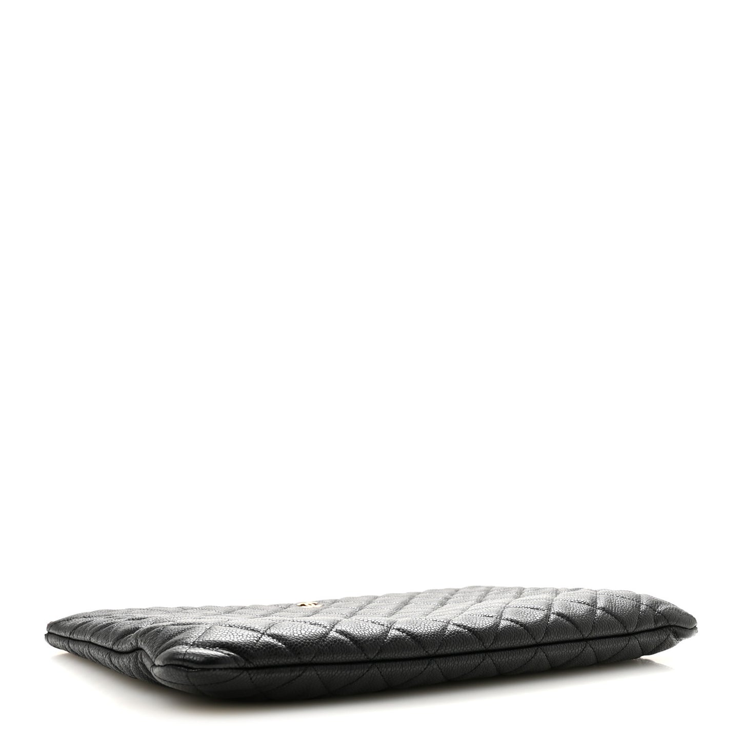 Caviar Quilted Large Cosmetic Case Black