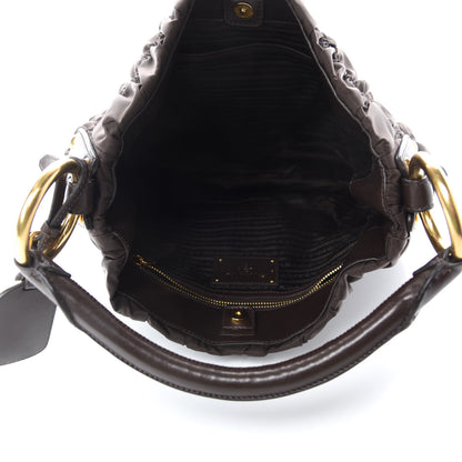 Prada Tessuto Nylon Gaufre Hobo Moro 5 of 10