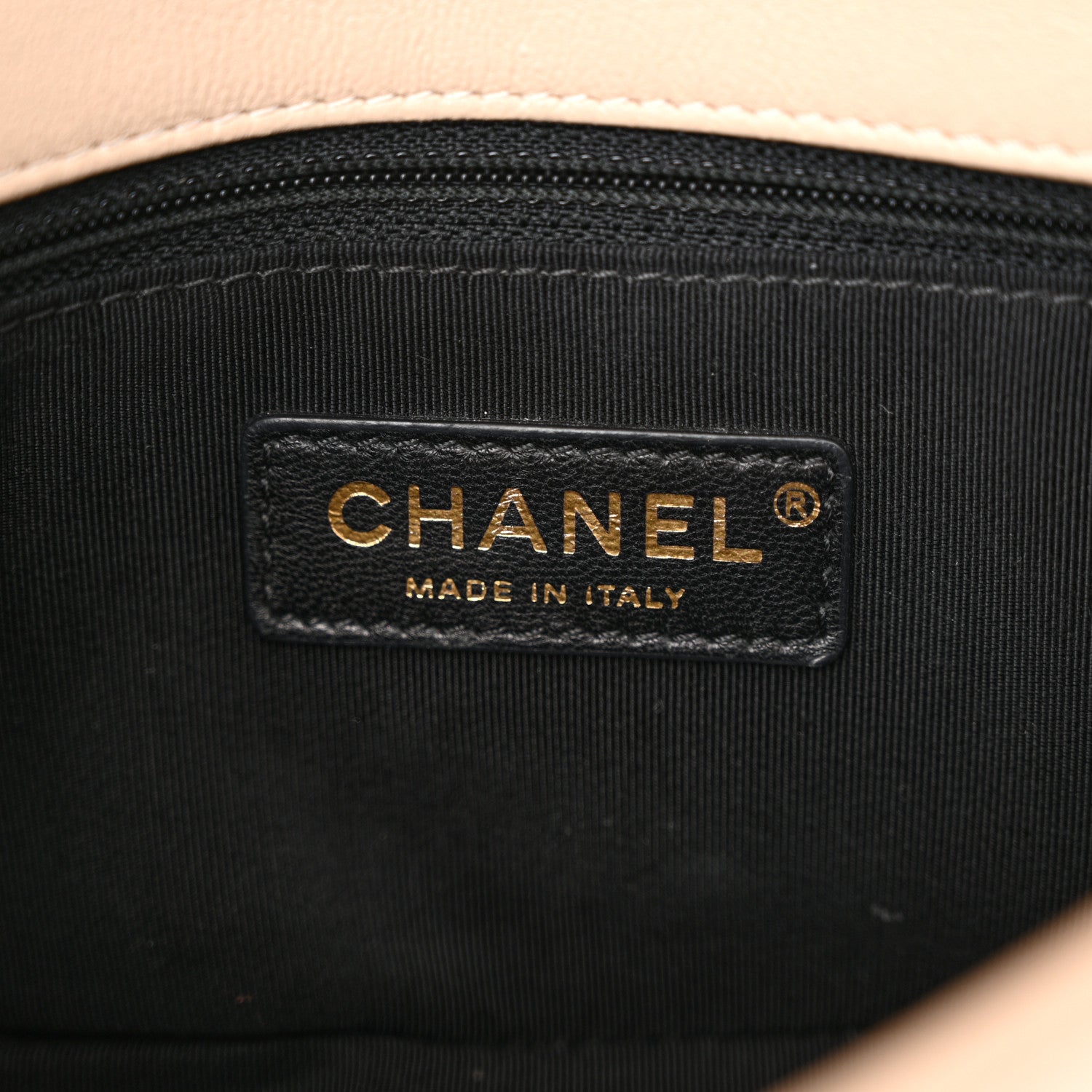 Chanel Sheepskin Quilted Medium Vintage Mademoiselle Flap Beige Black 6 of 14