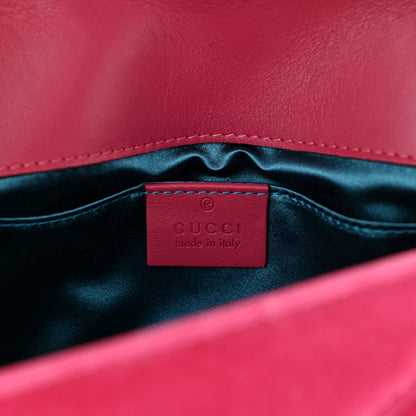 Gucci Velvet Matelasse Mini GG Marmont Shoulder Bag Light Raspberry Rose 6 of 8