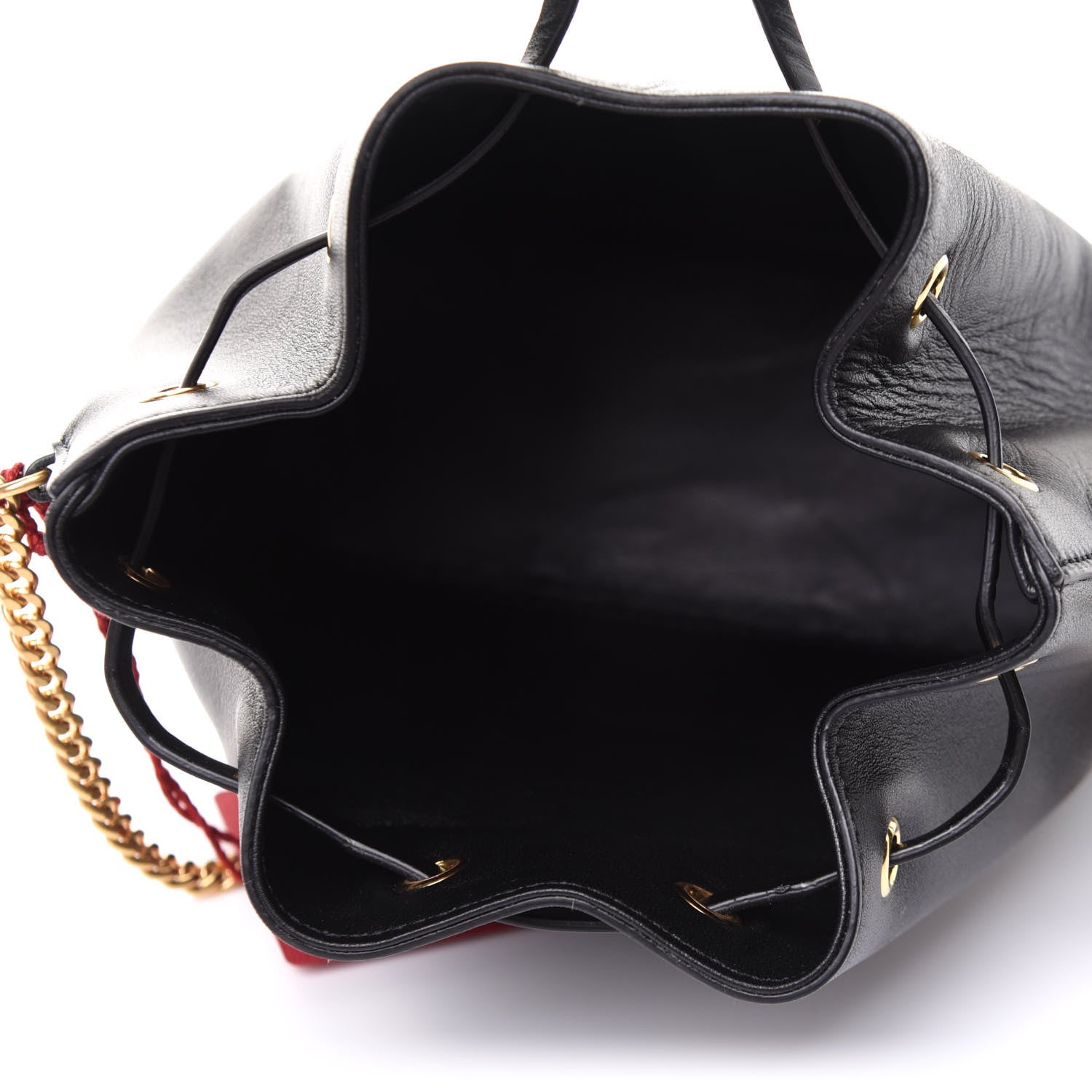 Valentino Garavani Nappa Mini VLogo Signature Chain Bucket Bag Black 5 of 10