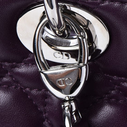 Christian Dior Lambskin Cannage Large Lady Dior Purple 27 of 34