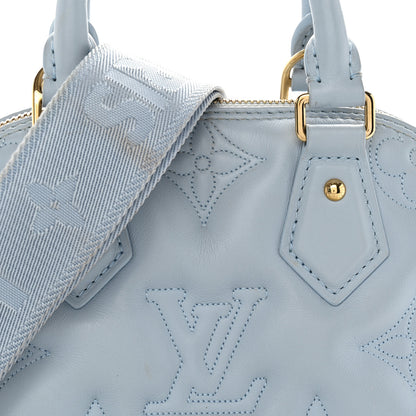 Louis Vuitton Calfskin Bubblegram Alma BB Ice Blue 7 of 12