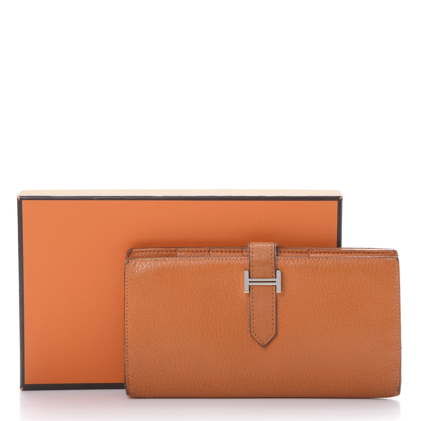 Chevre Mysore Bearn Gusset Wallet Orange
