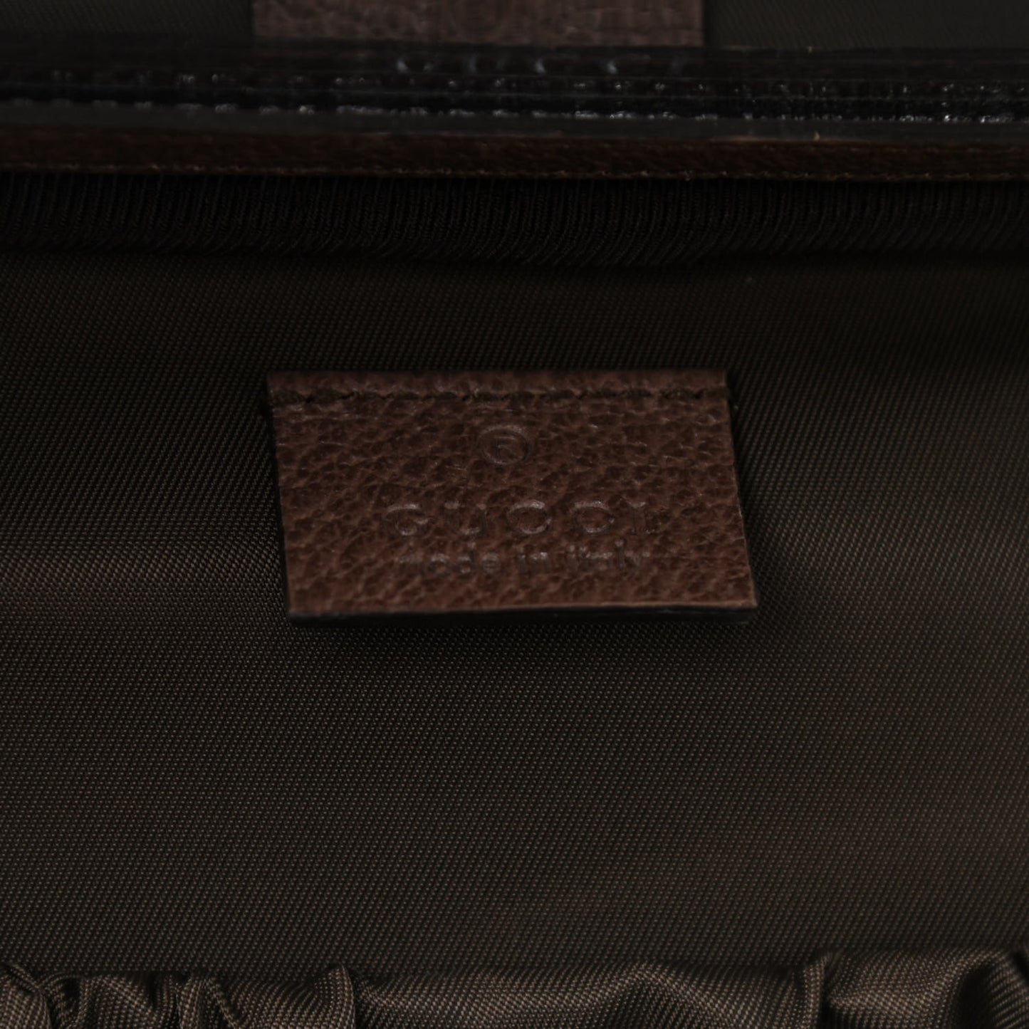 GG Supreme Monogram Textured Calfskin Web Small Ophidia Vanity Cosmetic Case Beige Ebony New Acero