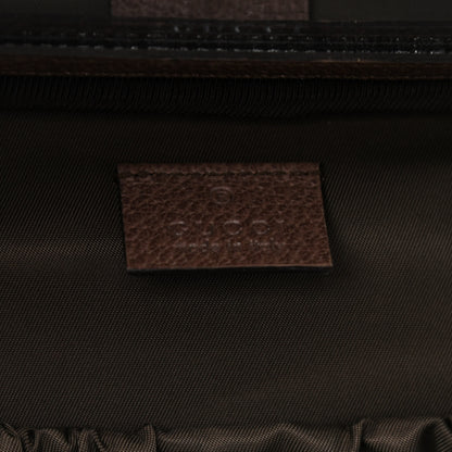 Gucci GG Supreme Monogram Textured Calfskin Web Small Ophidia Vanity Cosmetic Case Beige Ebony New Acero 6 of 10
