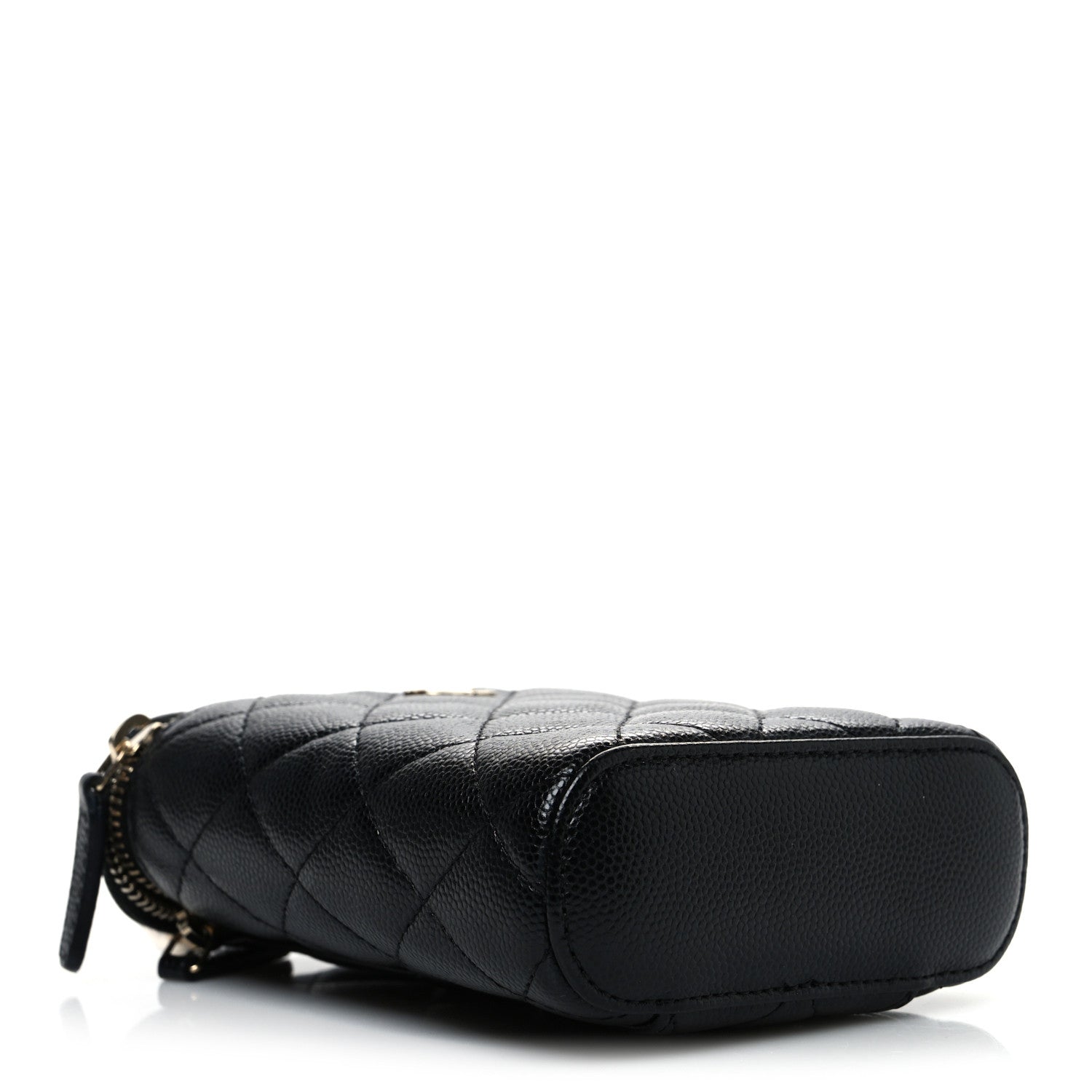 Chanel Caviar Quilted Small Vertical Coco Beauty Vanity Case With Chain Black 4 of 10