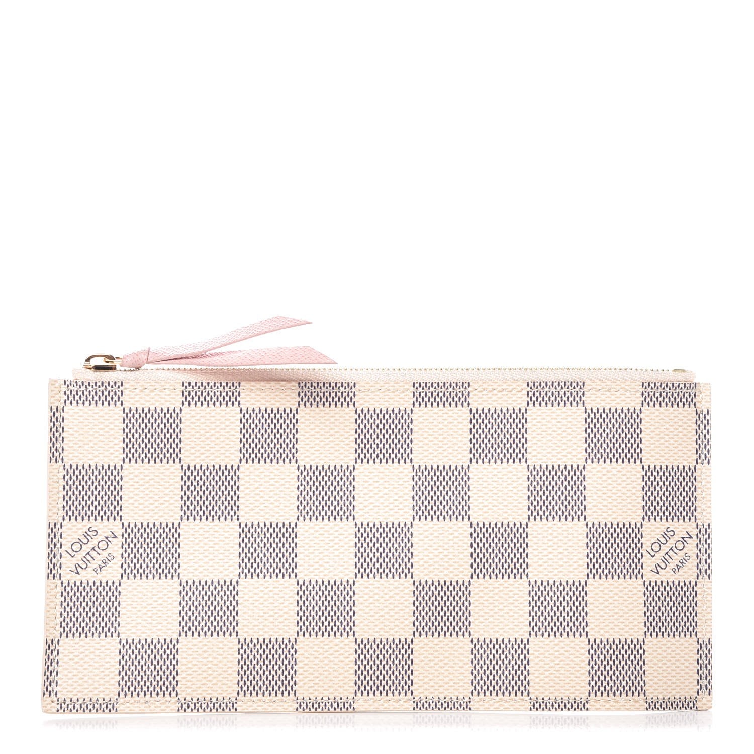 Louis Vuitton Damier Azur Felicie Chain Wallet Zippered Insert Rose Ballerine 1 of 6