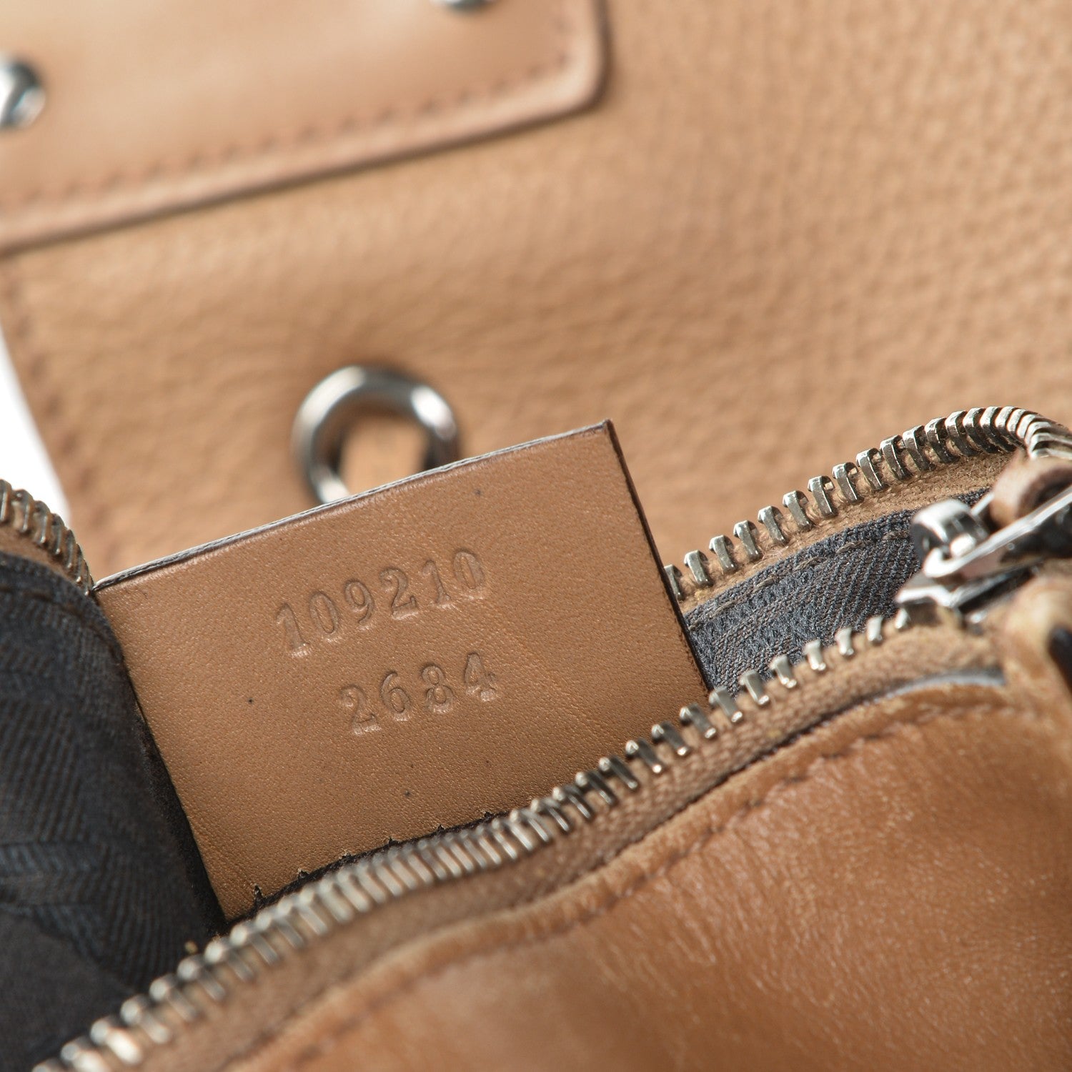 Gucci Calfskin Drawstring Hobo Beige 8 of 8