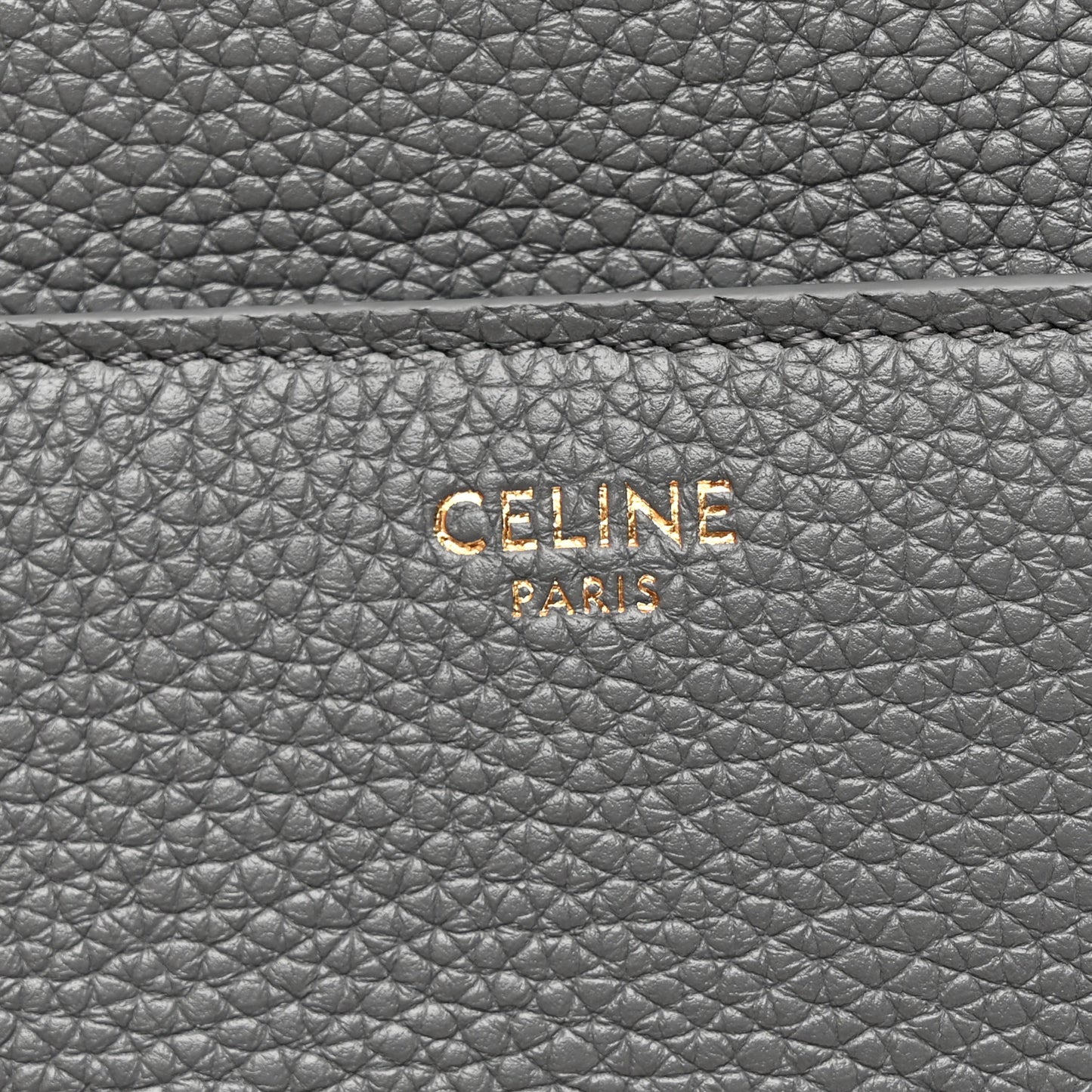 Grained Calfskin Medium 16 Top Handle Bag Grey