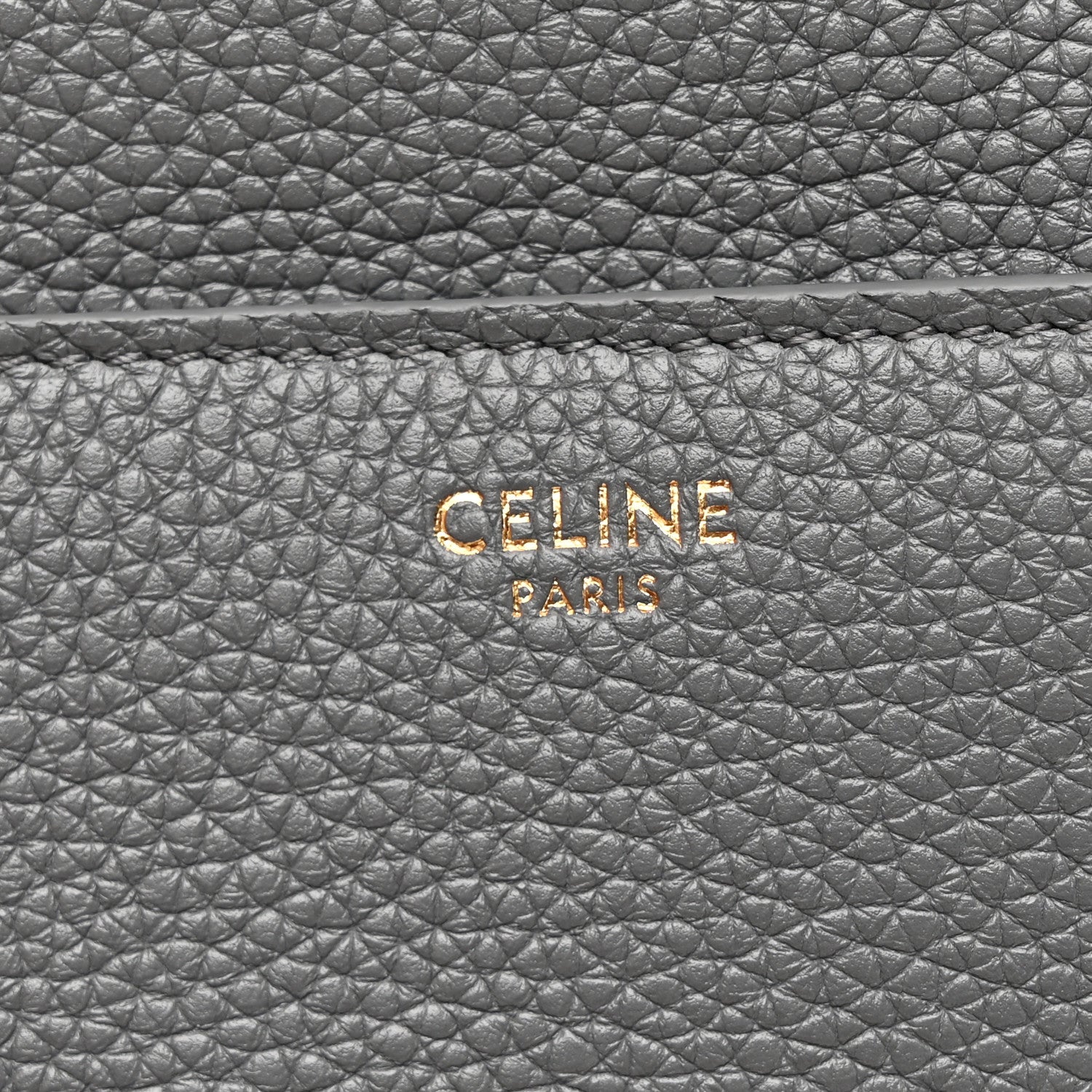Celine Grained Calfskin Medium 16 Top Handle Bag Grey 6 of 10