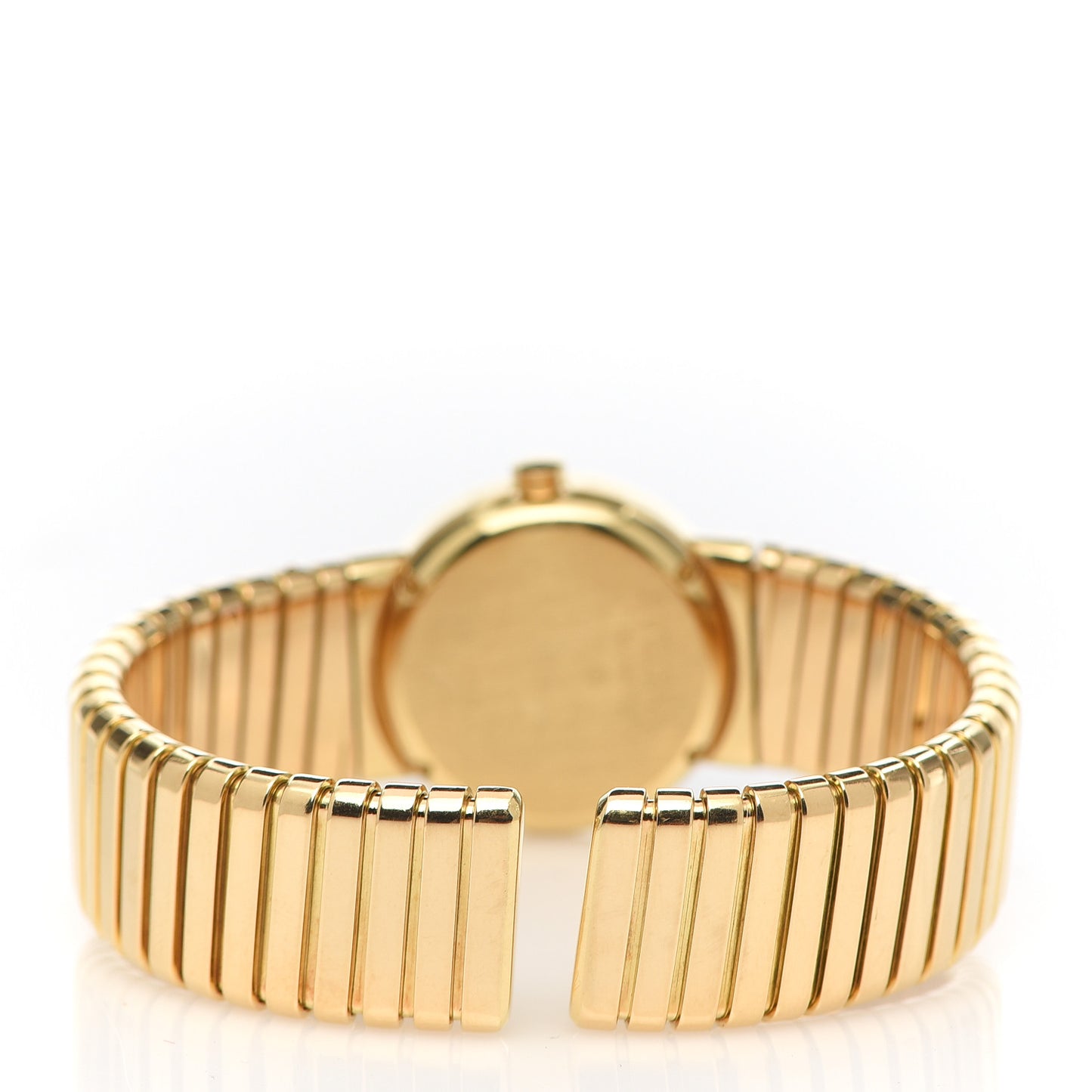 18K Yellow Gold 23mm Tubogas Quartz Watch Black