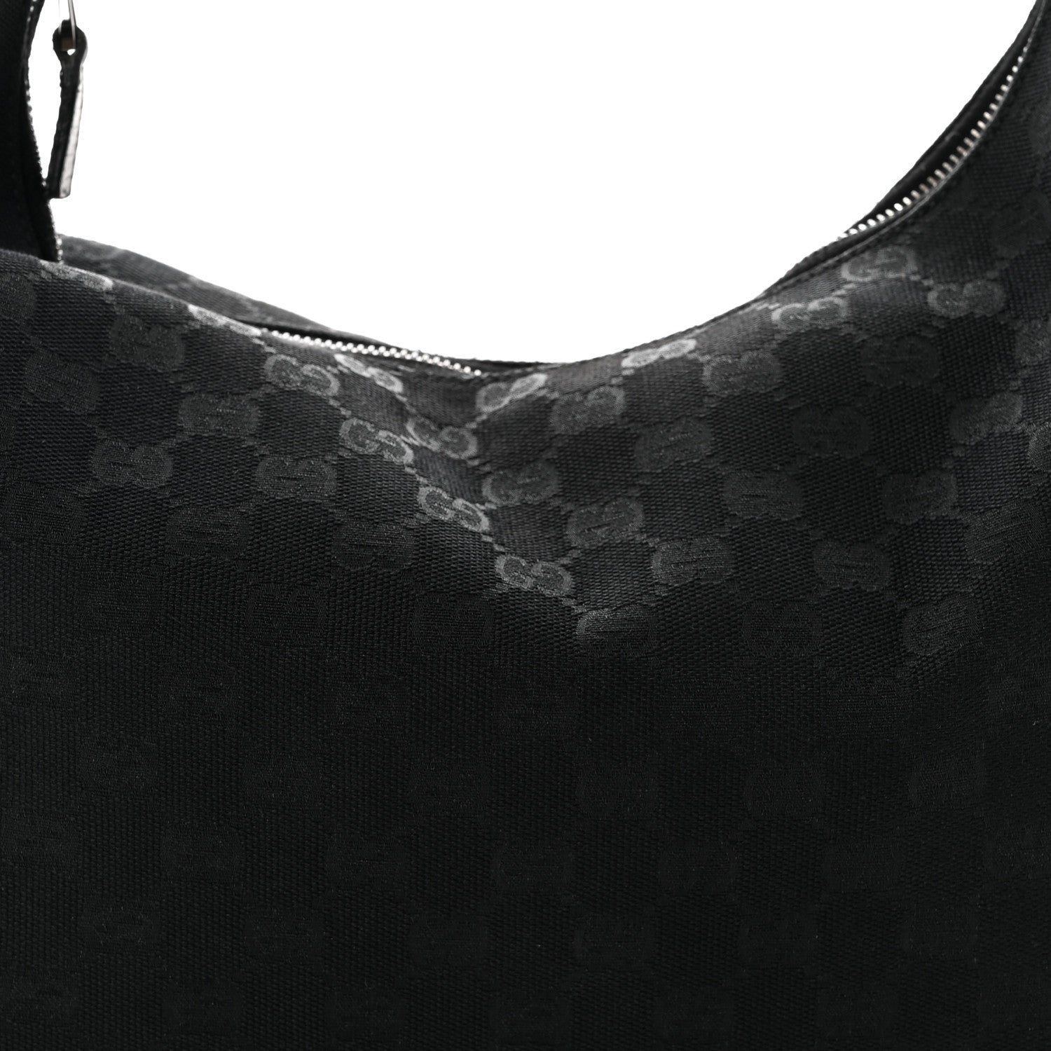 Gucci Monogram Medium Horsebit Chain Hobo Black 8 of 10