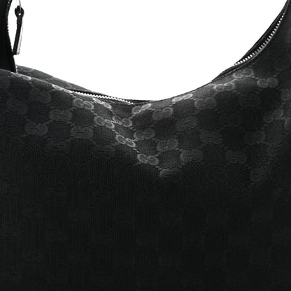 Gucci Monogram Medium Horsebit Chain Hobo Black 8 of 10