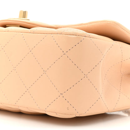 Chanel Lambskin Quilted Mini Rectangular Flap Beige 8 of 16